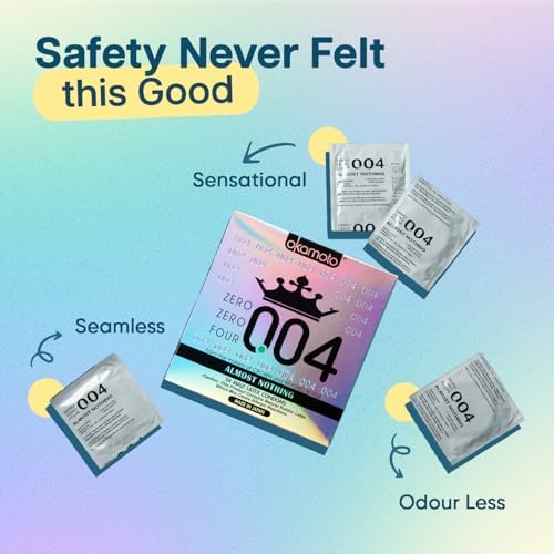OKAMOTO 004 Condoms, 24 count | Sherlon Latex, Ultra-Thin