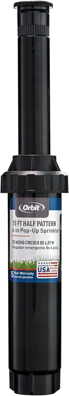 3-Pack Orbit 54345 4" Pop-Up Spray Head Sprinkler with Half Pattern Nozzle