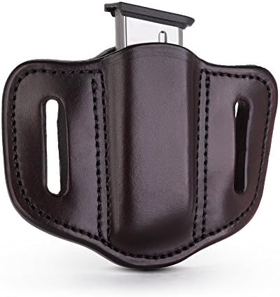 1791 Gunleather Magazine Pouch, OWB Single Stack 45 Leather Mag Holster | Leather magazine holder carries single stack 45 or 1911 mag securely, handcrafted with 100% American steerhide leather