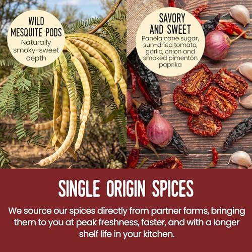 Burlap & Barrel Sweet Mesquite BBQ Seasoning – Smoky-Sweet BBQ Blend with Wild Mesquite, Panela Sugar