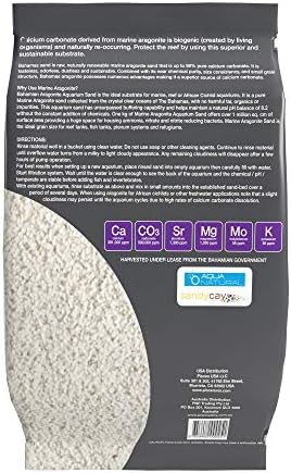 AquaNatural Coarse Aragonite 20lb for Reef, Saltwater and Marine Aquariums, Sand