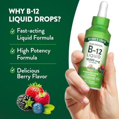 Nature's Truth B12 Sublingual Liquid Drops | 10,000 mcg | 2 oz
