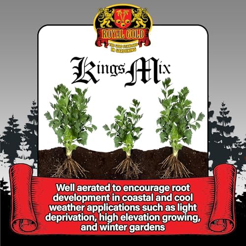 Royal Gold Kings Mix Versatile All Purpose Growing Medium, 1.76 Cubic Foot - for Healthy Root Development