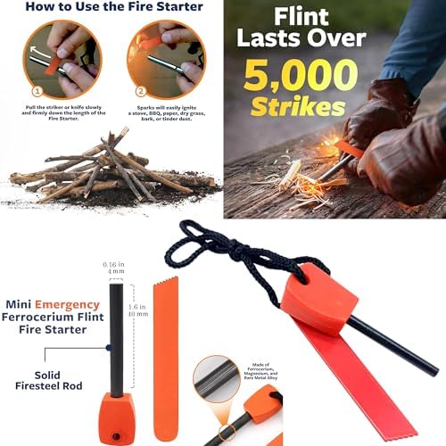 Survival Kit with Emergency Gear for Camping, Hiking & Outdoor Survival