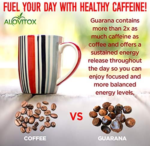 Guarana Seed Powder Extract: USDA Organic, 65mg Caffeine/Serving | Raw, Vegan, Non-GMO, Gluten-Free Superfood, Boosts Energy Naturally