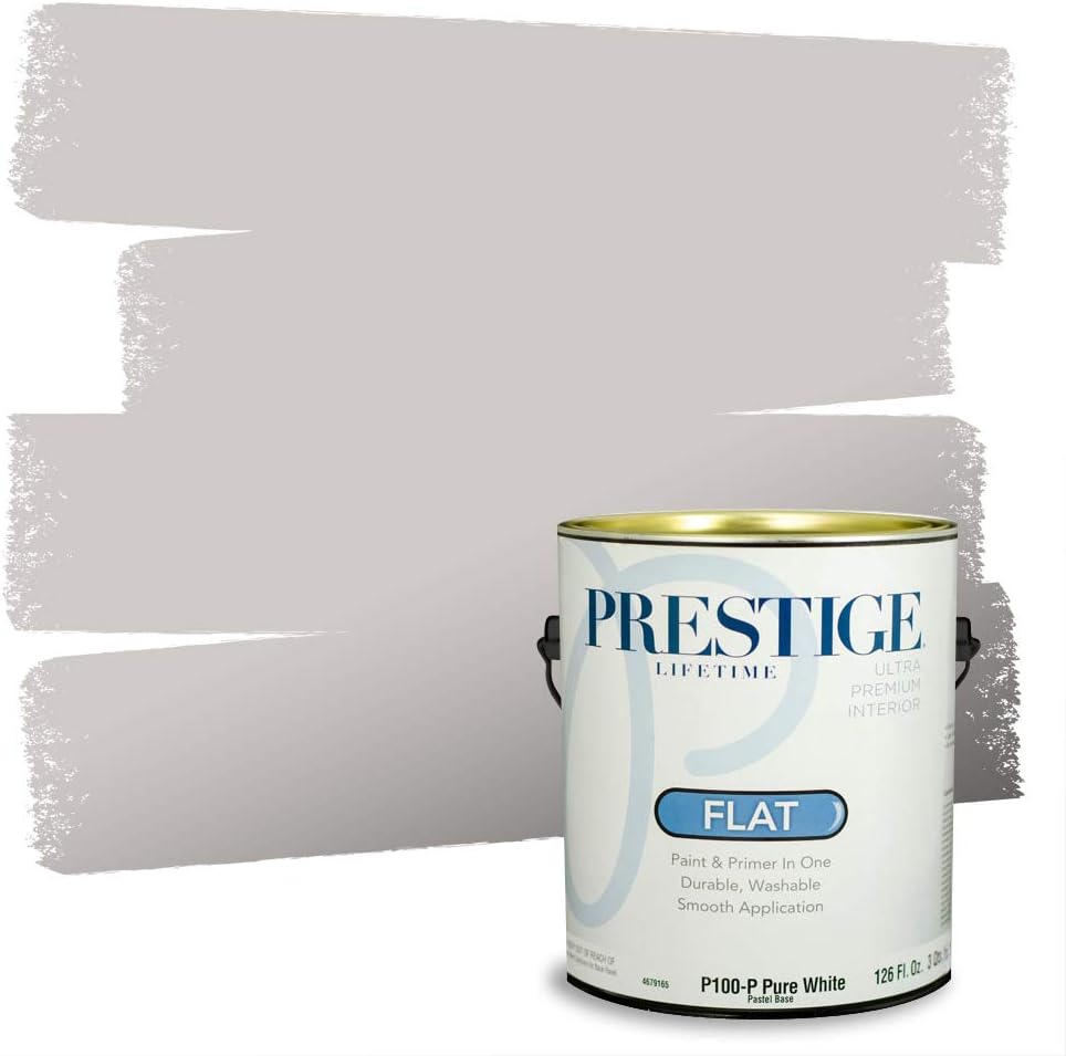 PRESTIGE Paints Exterior Paint and Primer In One, 1-Gallon, Satin, Comparable Match of Sherwin Williams* Socialite*