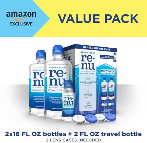 Renu Advanced Multi-Purpose Contact Lens Solution & Case, 16 oz 2-Pack