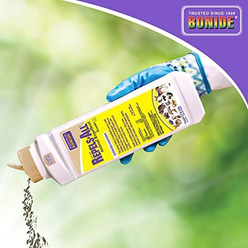Bonide Repels-All Animal Repellent Granules, 6 lbs. | Ready-to-Use Deer & Rabbit Repellent, Deter Pests from Lawn & Garden