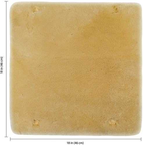 Genuine Australian Merino Sheepskin Wheelchair Seat Pad, Thick Pressure Relief Cushion for Comfort, Friction, & Pain Reduction, Breathable