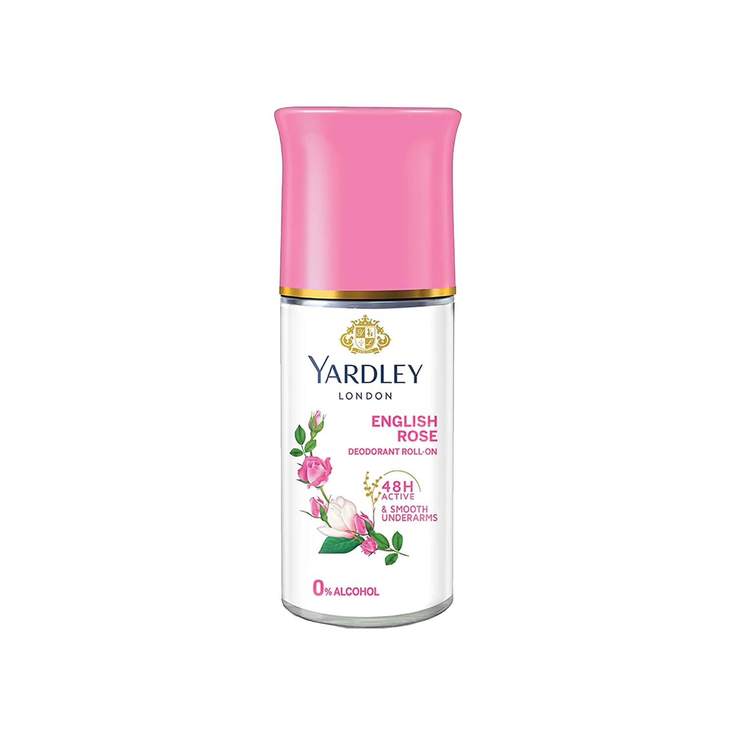 Yardley London English Rose Anti-Perspirant Deodorant Roll-On | 48-Hour Active | Alcohol-Free | 1.7oz (50ml)