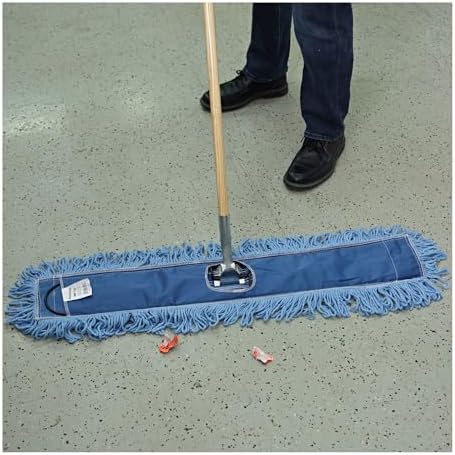 Boardwalk Dry Mopping Kit, 36 x 5 Blue Blended Synthetic Head