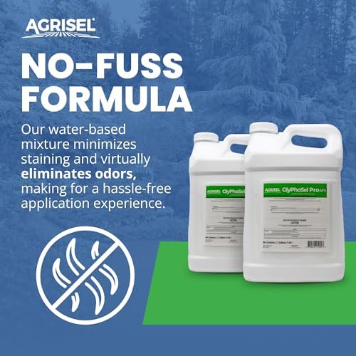 Agrisel GlyPhoSel Pro Weed Killer, Easy Mixing, Pet Safe, 128 Ounces | Tackles Hard-to-Kill Weeds, Low-Odor