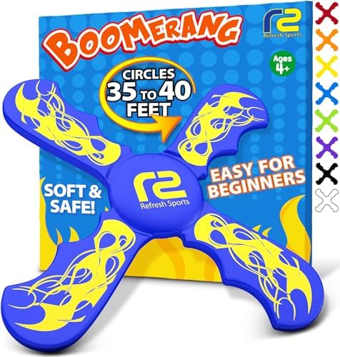 Boomerang for Kids - Fun & Easy To Use - Toys for Ages 8-13 - Birthday Gifts for Kids 5 6 7 8 9 10 Year Old Boy Gift - Best Outdoor Summer Gifts For