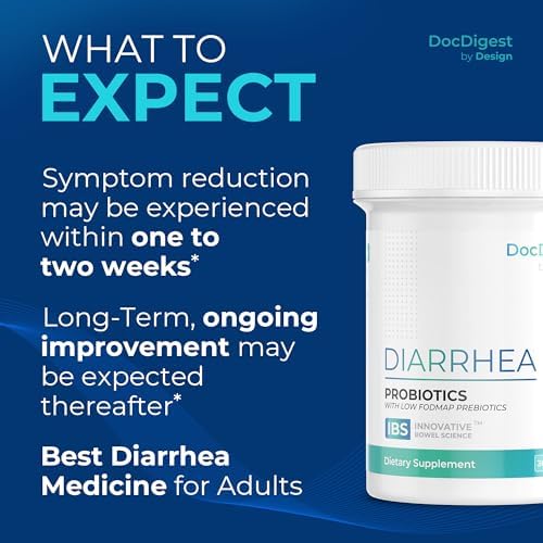IBS Anti Diarrhea Probiotic for Diarrhea Relief and IBS-D - Clinically Studied Antidiarrheal Pills for Long-Term Comfort - Diarrhea Medication for