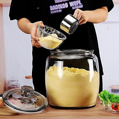 Daitouge 2.5 Gallon Glass Jars with Lids, Wide Opening Large Jar, 1 Pack