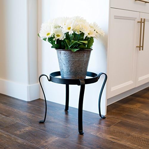 Achla Designs Patio Flower Pot Plant Stand, 18-in H Black