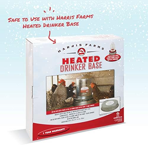 Harris Farms Easy-Fill Poultry Drinker, NO BPA Plastic, 6.25 Gallon | Large Capacity Poultry Drinker, Top-Fill Design, Durable NO BPA Plastic Construction, Ideal for Chickens & Backyard Flocks
