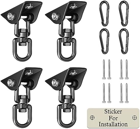 Heavy Duty Swing Hangers for Wooden Sets 2000 LB Capacity Hammock Hanger 360 Swivel Stainless Steel Swing Hardware Accessories 2 Packs for Porch