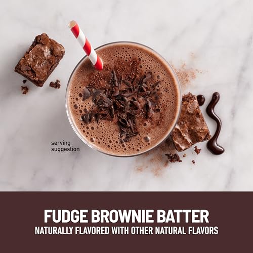SlimFast Keto Meal Replacement Shake, Fudge Brownie Batter, Low Carb Keto Protein Powder with Collagen & Whey, No Sugar Added, Gluten Free, Weight Loss Support, 10-Serving Canister