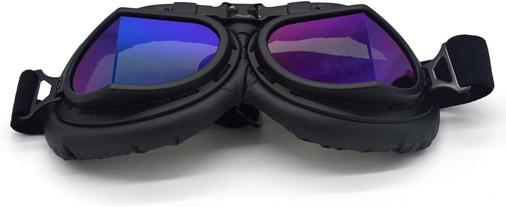 Motorcycle Goggles Anti Fog&Wind&Dust&Sand Aviator Pilot Motocross | Dirt Bike Atv Riding Goggles with Yellow Lens,Fit Over Glasses or Helmet
