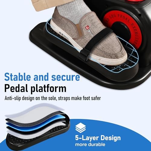 2026 New Upgrade Elliptical Exercise Machine, Low-Impact Motorized Pedal Exerciser | Home Recovery Bike for Arm & Leg Ability and Relax