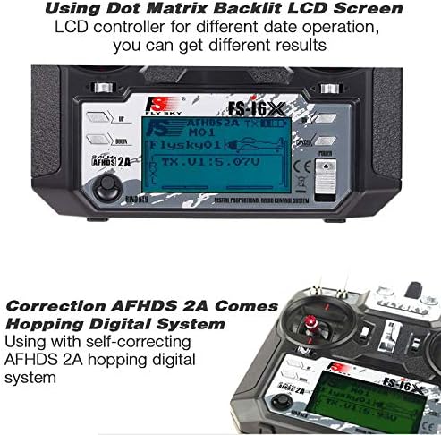 GoolRC Flysky FS-i6X 2.4GHz 10CH AFHDS 2A RC Transmitter Controller with FS-iA10B Receiver for RC Drone Airplane Helicopter