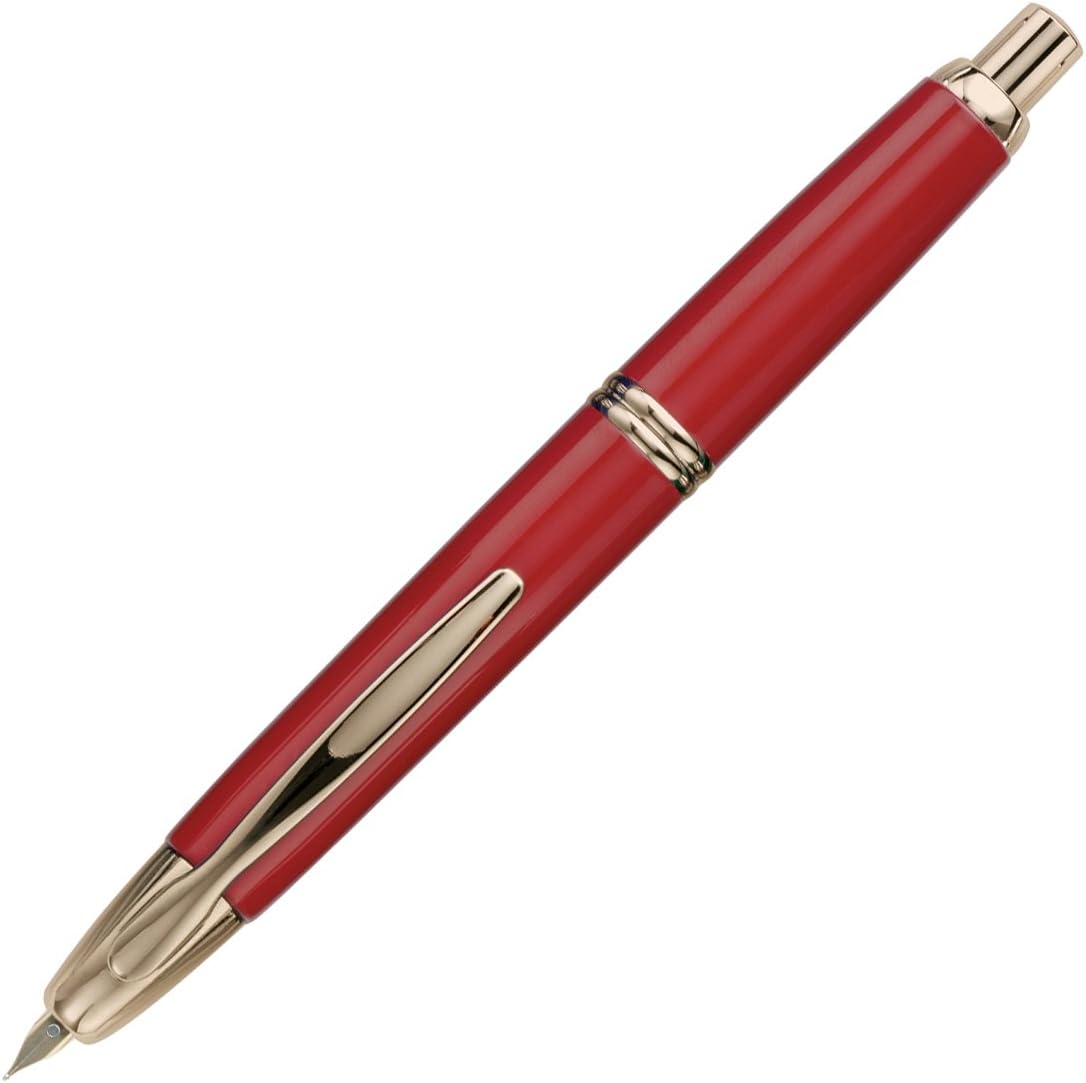 PILOT Vanishing Point Collection Refillable & Retractable Fountain Pen, Matte Black Barrel, Blue Ink, Fine Nib (60580)