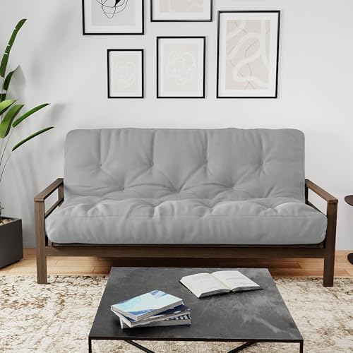 Royal Sleep Products by The Futon Factory 12 inch Foam Futon Mattress - Solid Black Fabric - Full Size - CertiPUR Certified Foams - Made in USA - (Frame not Included)