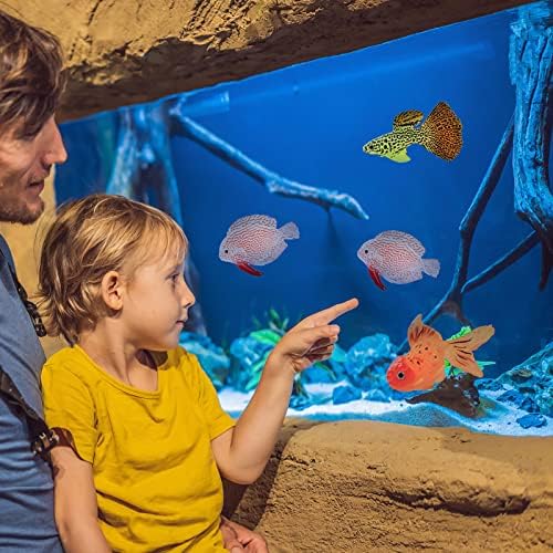 GOOTRADES 3Pcs Artificial Floating Fish for Aquarium Decor | Glowing Effect, Real Looking, Fake Moving Fish for Tank