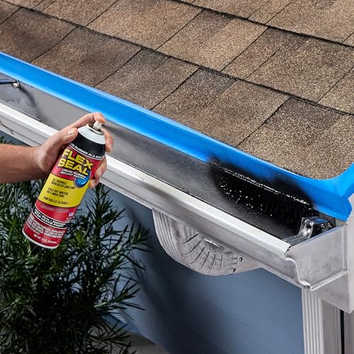 Flex Seal, 14 oz, White, Stop Leaks Instantly, Waterproof Rubber Spray On Sealant Coating, Perfect for Gutters, Wood, RV, Campers, Roof Repair
