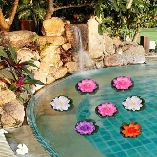 Set of 4pcs Floating Pond Decor Water Lily/Lotus Foam Flower
