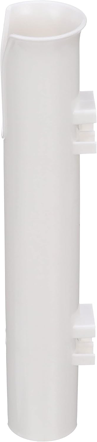 attwood 12708-2 PVC Rod Holder Storage, White PVC Construction, 9 Inches Long, Holds Rod Grips Up to 1 ¾-Inch Diameter, One Size