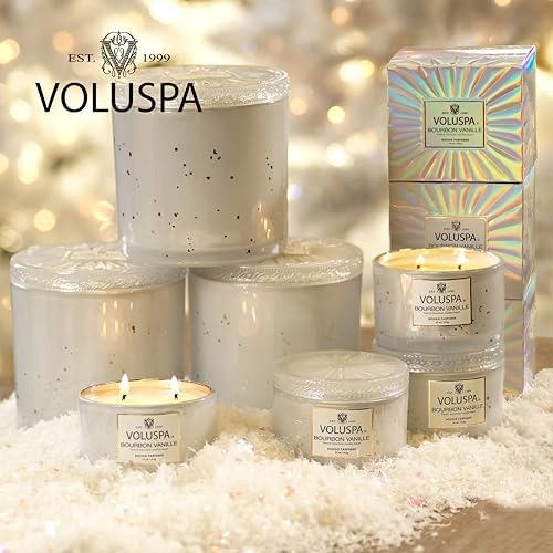 Voluspa Bourbon Vanille, Grande Maison 3 Wick Glass Candle, 36 Ounces, 100 Hour Burn Time, Coconut Wax for Clean Burning, Handcrafted in the USA