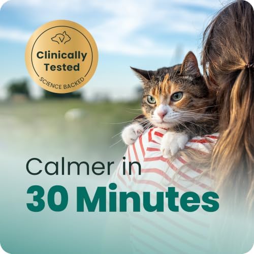 VetriScience Composure Calming Chews for Cats – Supports Relaxation & Balanced Behavior During Travel & Vet Visits, Daily Stress & Anxiety Support Supplement, Chicken Flavor, 30 Count