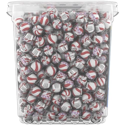 Brach's Sweet Stripes Soft Peppermint Candy, Individually Wrapped, 350 Ct | Melt-away soft peppermint mints, red & white, real peppermint oil, individually wrapped, party, candy dish