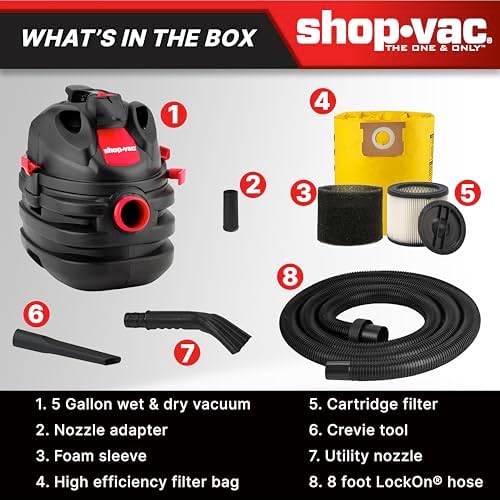 Shop-Vac 5 Gallon 6.0 Peak HP Portable Wet/Dry Vacuum with Blower Function