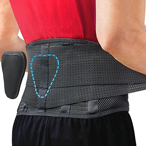 Sparthos Back Brace for Women & Men, Sciatica, Lower Back Pain - Black-L | Herniated Disc & Scoliosis Pain Relief, Adjustable Back Support Belt, Lumbar Pad, Breathable Mesh for Work & Heavy Lifting