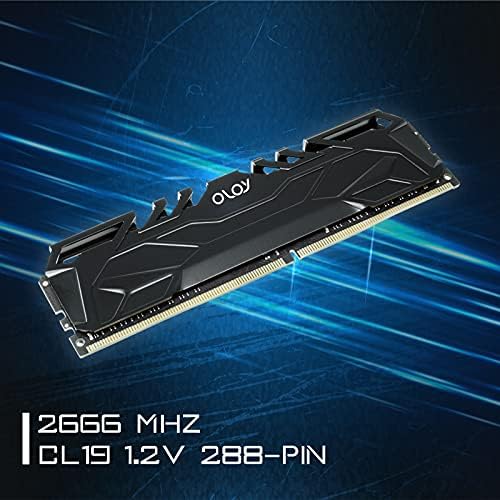 OLOy DDR4 RAM 16GB (2x8GB) Black Owl 2666 MHz CL19 1.2V 288-Pin Desktop UDIMM (MD4U082619BJDA)