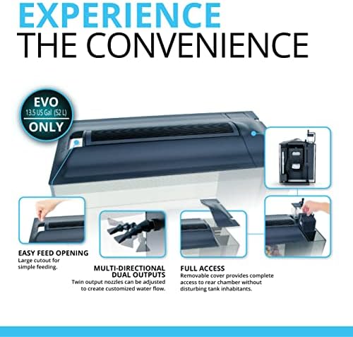 Fluval Evo XII Saltwater Aquarium Kit, 13.5 Gal. | Saltwater Fish Tank with Reef-Capable LED