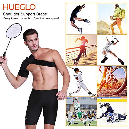 HUEGLO Shoulder Brace Men&Women Rotator Cuff Support for Pain Relief,Right