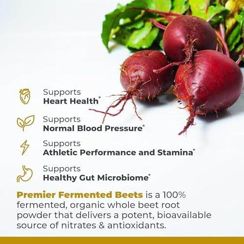 Premier Research Labs Premier Fermented Beets - Beet Root Powder Fermented, Organic Fermented Beets for Men & Women, Beetroot, Nitrates