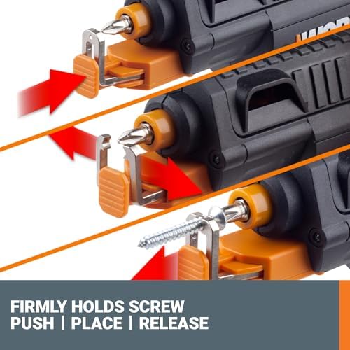 WORX Cordless Screwdriver, 4V 6-Bit Cartridge with Screw Holder, WX255L