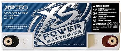 XS Power XP750 XP Series 12V 750 Amp AGM Supplemental Battery with M6 Terminal Bolt
