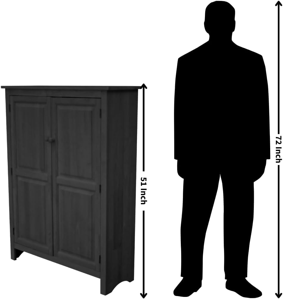 IC International Concepts Solid Wood Shaker Bookcase, Unfinished