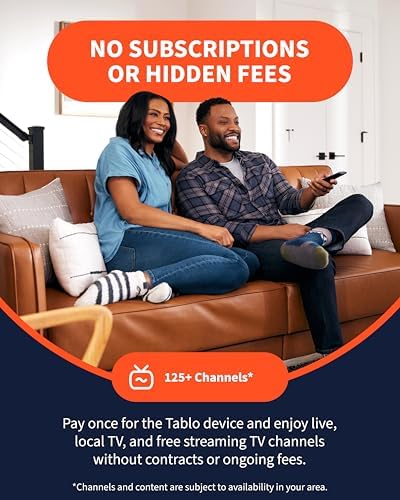 Tablo TV 4th Gen 2‑Tuner Over‑The‑Air DVR + Antenna – No Subscriptions | 35-mile range TV Antenna Included | Works with Compatible Devices