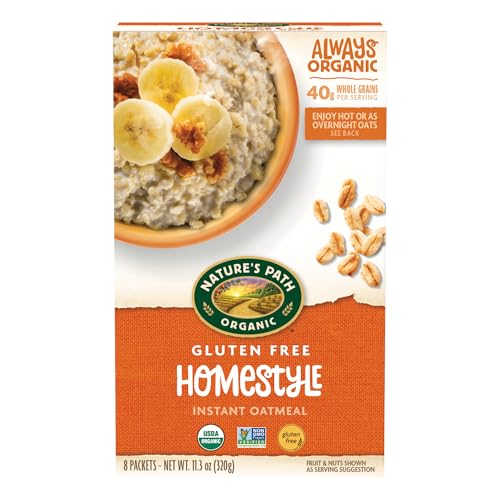 Natures Path, Oatmeal Brown Sugar Maple Gluten Free 8 Count Organic, 11.3 Ounce