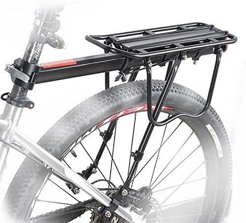 Amarine Made Bike Rear Rack 110 Lbs Capacity Aluminum Alloy or Iron Bicycle Rear Rack Adjustable Pannier Bike Luggage Cargo Rack Quick Release