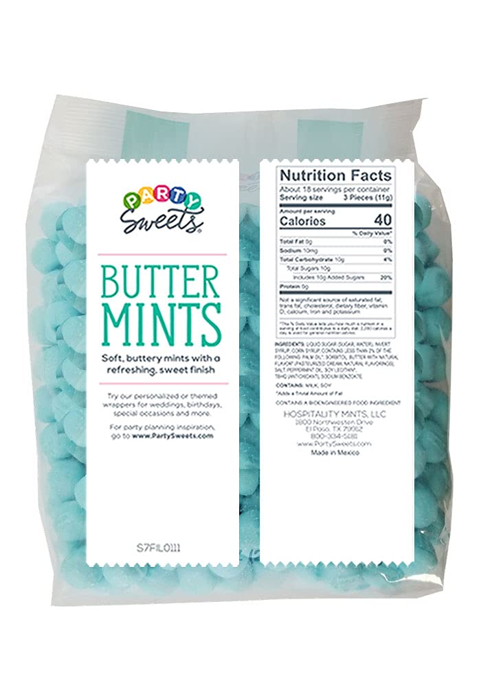 Party Sweets White Buttermints, 14 Ounce, Appx. 100 pieces from Hospitality Mints