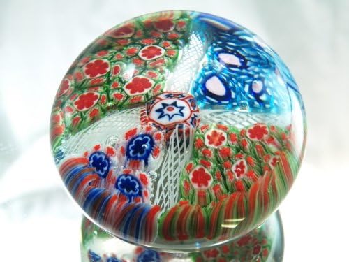 M Design Art Handcraft Rainbow Mix Millefiori Art Glass Paperweight PW-1135