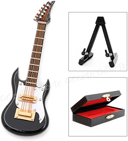 Odoria 1/12 Miniature Electric Guitar Dollhouse Musical Instruments Accessories, Red